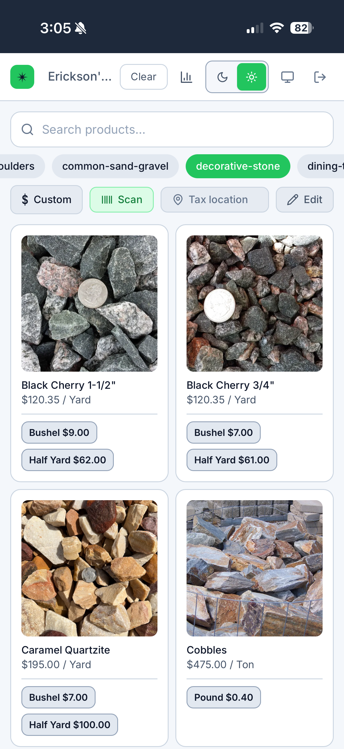 FlintPOS mobile POS screen.